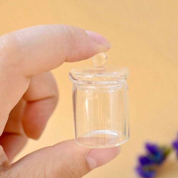 Miniature Dollhouse Realistic Glass Jar, Transparent Jar Micro Scene Model, Mini Glass Jar Model