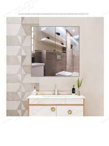 8pcs Acrylic Square Mirror Wall Stickers - Self-Adhesive, No Power Needed, Suitable For Home Gym, Bedroom Vanity And Decoration