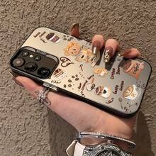 Funda de Teléfono con Diseño de Oso Adorable, Compatible con 25 S24 S23 S22 S21 S20 FE Ultra Plus 4G/5G, Antigolpes, con Parte Trasera Mate - Colores mixtos - Ver 4