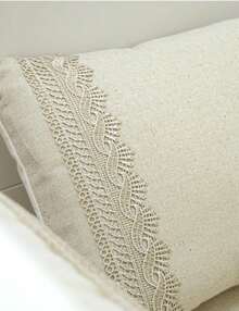 Neutral Linen Crib Kit Elegant Luxury Embroidery With Lace American Crib Baby Infant