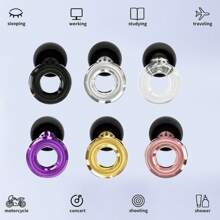 HUAK 1 Pair Electroplated Ear Plugs, Silicone Material, Concert Earplugs, High-Fidelity Hearing Protection Noise-Proof, Suitable For Work And Noise Sensitive, 4 Pairs Of XS, S, M, L Noise-Proof Earplugs - Multicolor - View 3