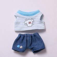 (Clothes Only) New Labobo Doll Clothes 17cm 1st/2nd/3rd Generation Replacement Outfit, Striped Costume Set For Labubu - Multicolor - View 4