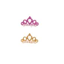 1/5pcs Faux Pearl Crown Pet Hair Clips - Stylish Crown Shape Bows For Dogs And Cats - Grooming Supplies And Accessories .