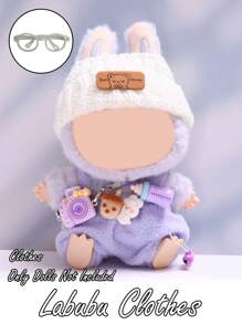 1 Stück Kleidung für (Puppe nicht enthalten), Puppenkleidungs-Set, Mini Kamera Zubehör Anhänger, Taschenverzierung Anhänger/Schlüsselanhänger/Mini Charm, geeignet als Party-, Familien- und Geburtstagsgeschenke. Süßer Hut-Schuhe-Sonnenbrille Anzugsatz, passend für Kleidung & 17cm stehende Puppen, Spaßiges Zubehör für Vatertag, Muttertag, Valentinstag, Erntedankfest, Ostern, Geburtstage, Geschenke an Familie und Freunde, Hochzeiten, Abschlussfeiern.