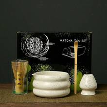 1pc/4pcs/7pcs Ceramic Matcha Tea Set, Includes Matcha Bowl, Matcha Whisk, Matcha Cup, Matcha Spoon, For Brewing Matcha, Making Desserts & Beverages, Japanese Style Gift Box Packaging, Song Dynasty Matcha Mixing Tool Set, Holiday/Back To School Gift Set - Multicolor - View 17