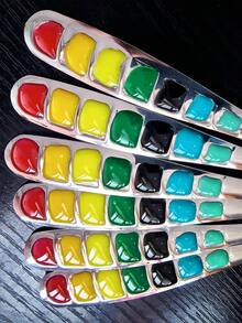 1/3/6/12 Pcs 7-Color Enamel Stainless Steel Soup Spoons, Household Long Handle Dining Spoons, Western Style Soup Spoons, Round Spoons And Rainbow Spoons, Dessert Spoons And Honey Spoons (Handle Colors Are Hand-Glued, Nearly Perfect), 1pc/3pcs/6pcs/12pcs - Multicolor - View 9