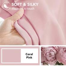 2 Pcs Blackout Curtains – Simple Strap Style, Thick Blackout Fabric, Suitable For Sunshade And Heat Insulation In Multiple Scenes - Coral Pink - View 7