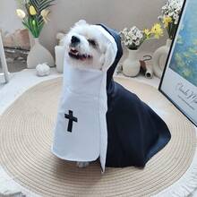 Pet Cosplay Costumes For Cats & Dogs, Summer Lightweight Breathable Funny Apparel, Photography Props, Suitable For Small/Medium Pets, Viral Online Halloween Halloween Costumes - Black and White - View 7