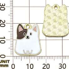 5/12 件可爱珐琅狗饰品卡通宠物狗动物吊坠适用于 DIY 手链项链耳环钥匙扣珠宝制作工艺品配件 - 彩色 - 查看 13