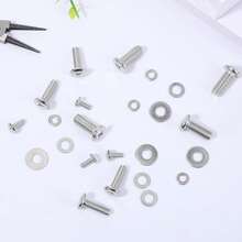 24Pcs Universal TV Mounting Hardware Kit, M4M6M8 Stainless Steel Screws And Washers For Wall Mount TV And Monitor Brackets - Default - View 7