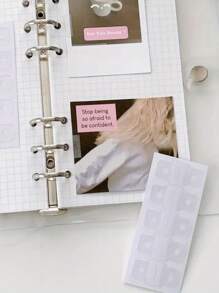 50/100/200 Pcs Self-Adhesive Binder Hanging Tab Stickers With Round Hole - Loose-Leaf Storage Tags For DIY Notebook, Journal, And Photo Card Paper Organization, Binder Tabs