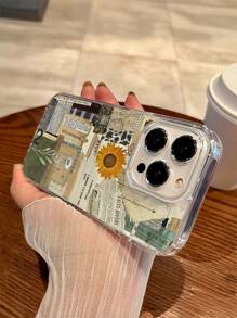 Nuevo estuche de teléfono universal suave de TPU con diseño de girasol magnético y anti-caída, compatible con iPhone 16/11, 15 Pro Max, 14 Pro Max/Galaxy S25, A16/X6A, X7B, X8B, iPhone 13, V