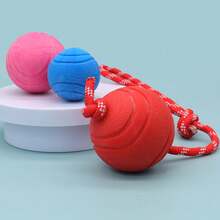 Rubber Chew Ball Pet Toy, Elastic Bite-Resistant Grinding Teeth Interactive Entertainment Dog Ball Toy