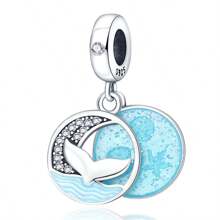 1 Stück 925 Sterling Silber DIY Anhänger, funkelnder diamantbesetzter Globus Charm: Beginne ein schönes Reisekapitel, Alltags- und Freizeitkleidung, Urlaubsgeschenke