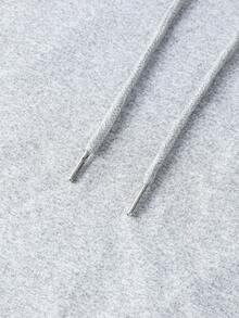 男士图案印花连帽休闲百搭背心，夏季 - 灰色 - 查看 7