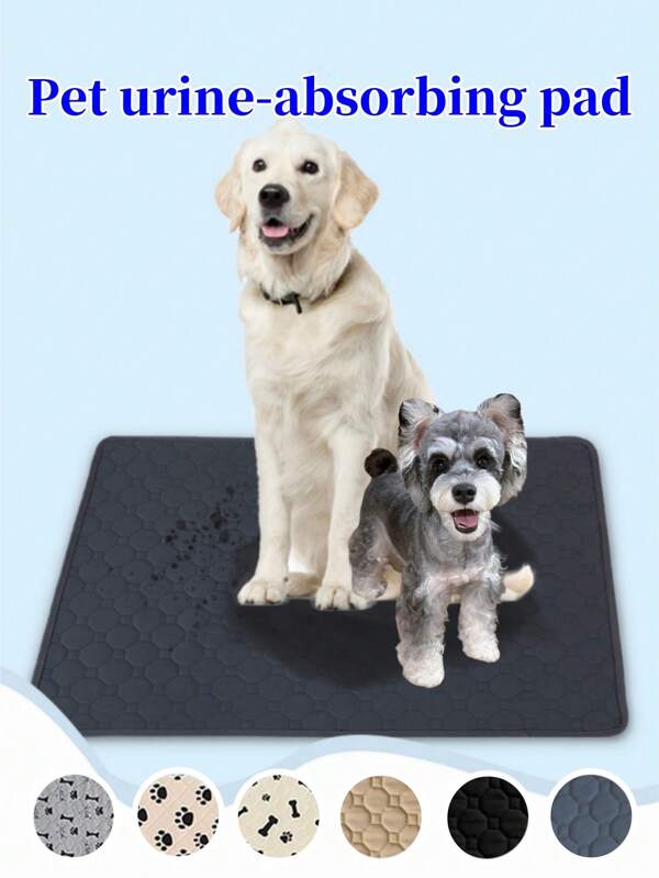 1 pieza Almohadilla impermeable, lavable y reutilizable de poliéster para mascotas, absorbente instantáneo y antideslizante para entrenamiento de perros y gatos, adecuado para mascotas pequeñas y medianas