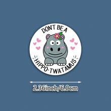 1/3 件“别做河马 - Twatamus”乙烯基贴花贴纸，5 英寸，搞笑汽车卡车货车 SUV 窗户墙杯笔记本电脑贴花，车辆配件，汽车贴纸，适用于学校用品，返校 - Multicolour - 查看 2