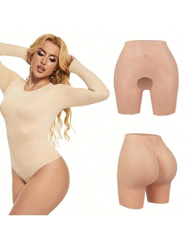 Silicone Padded Crotchless Panties, Natural Looking Butt Lifter, Thicker Sexy Waist Cincher, Unisex