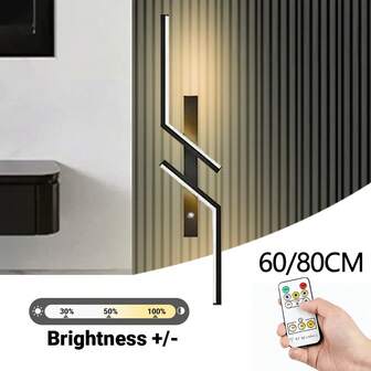 Moderne LED wiederaufladbare Wandleuchte mit stufenloser Dimmfunktion, Aluminium/Silikongel Wandleuchten, schwarze Wandleuchten mit warmem LED-Licht für Wohnzimmer, Flur, Eingang, Treppenhaus, Restaurant, Cafés