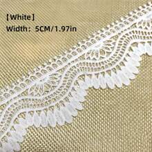 Vintage Lace Satin Ribbon, 5cm/1.97in Width,Hollow Decor Craft Trim For Clothing, Gift Wrapping, DIY Crafts, Shoe & Hat Decoration, Wedding Dress Decoration