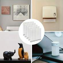 24pcs(12 Pairs) Heavy Duty Detachable Picture Hangers Set, Adhesive Mounting Strips, Sturdy Hanging Design, Waterproof Frame Hooks, Convenient For Decorations Hanging - Multicolor - View 6