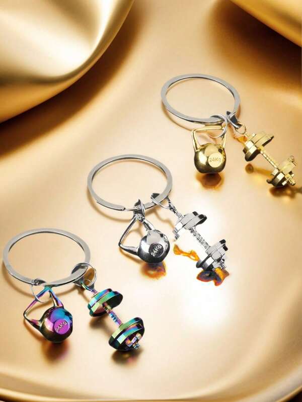 Creative Fitness Activity Gift Dumbbell Keychain Bag Pendant Accessories, Versatile Decor