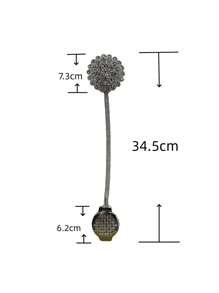 2pcs Magnetic Crystal Flower Window Curtain Clips, No-Drill Curtain Hooks With High-Elastic Spring Wire For Home Decor