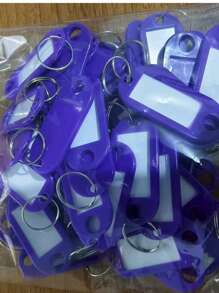 Multifunctional PP Material Key Tag, Writable For DIY Numbers, Can Be Used As A Hanging Tag, Classification Sign, Luggage Key Tag, Etc., To Identify Keychains. School Supplies,Back To School