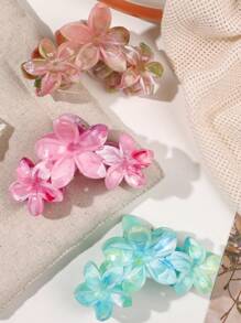 3pcs/1pc Summer Colorful Candy Chrysanthemum Large Hair Claw Clips, Bohemian Beach Headwear Hair Accessories Flower Hair Clips, School Stuff, College