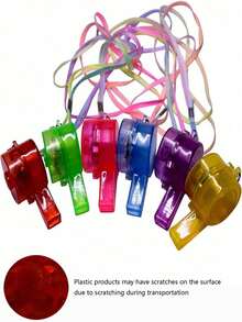 6pcs-LED Light Up Whistle, Glow Whistles With Lanyard Necklace, Glowing In The Dark Flashing Atmosphere Whistle For Adults Birthday Party Favors, Goody Bag Fillers, Thanksgiving Day Festival Party Gifts,Surprise Gifts, Autumn Decorations, Game Props, Indoor And Outdoor, Colorful Whistles, For Glow Party Supplies Return Gifts (Random Color) - Multicolor - View 10