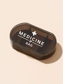 1 hộp đựng thuốc hình bầu dục in chữ thập 'MEDICINE', hộp đựng thuốc di động ba ngăn, hộp đựng đồ mini, hộp đựng đồ trang sức và thuốc di động, quà tặng sáng tạo được cá nhân hóa với logo chữ cái, thích hợp cho du lịch, hoạt động ngoài trời, túi xách, túi, hộp đựng đồ trang trí du lịch thiết kế độc đáo, hộp đựng thuốc - Nhiều màu - Xem 10