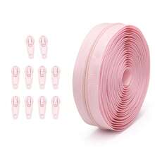 20种颜色，#3尼龙拉链，1套（177.16英寸/450厘米/5码拉链+10个配套拉链头），多种颜色可选，可剪裁成任意长度，适用于服装、家纺、箱包、玩偶 - 彩色 - 查看 18