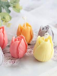 Tulip Silicone Candle Mold, Handmade DIY 3D Rose Soap, Stone, Resin Casting Mold Craft Tool