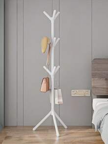 Light Luxury Coat Rack - Modern Simple Independent Hat And Accessories Storage Rack, Multi-Hook Design, Durable And Space-Saving, Suitable For Bedroom, Entrance, Wardrobe Organization - White - View 1