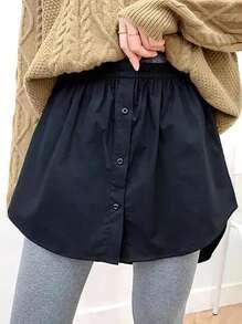 1/2pcs Women's Shirt With Long Vacation Layered Top, Swept Down Shirt, Underskirt, Hoodie, With A Small Fart Curtain Inside, Shawl, Sun Protection Sleeves, Women's Sun Protection, Cool, Shrugged Shoulders