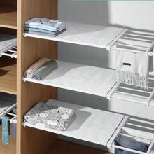 Étagère réglable, Organisateur d'armoire, Étagère à plusieurs niveaux, Étagère à chaussures, Étagère de rangement, Séparateur, Cloison pour armoire, placard, cuisine, salle de bain, bureau - Étagère extensible, Étagère de rangement, Étagère à plusieurs niveaux, Étagère organisatrice, Panneau de séparation, Étagère de réfrigérateur, Décoration d'intérieur, Rangement pour fête et Noël