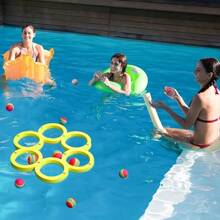 Nuovo gioco interattivo galleggiante in EVA - Anello da lancio giallo - Palla da lancio per piscina estiva - festa - Gioco