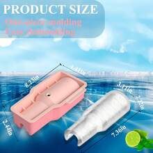 Ice Cube Tray For 40 Oz Tumbler Cup, 1Pcs  Ice Mold Silicone Hollow Cylinder Ice Mold With Lid And Bin For Freezer Ice Drink Juice Whiskey Cocktail,7798479 - 玫紅色 - 查看 7