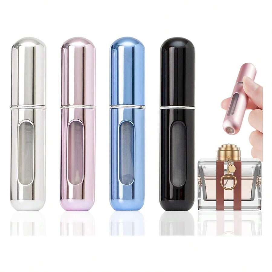 PortableRefillable Perfume Atomizer Bottle, Travel Size Refillable Perfume Refill Bottle - Perfume Atomizer Refillables, Scent Pump Case, Small Perfume Spray Bottle 4 Pcs Pack Of 5 Ml - Multicolor - View 1