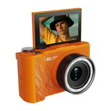 W&O 2MP AF Digital Camera With 3.0-Inch Display 2500mAh Battery 128GB Expandable Type-C Charging MP3 Player Video Recording Flash Light Games Album - Orange - View 3
