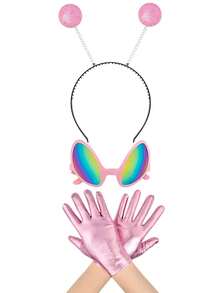 D EXCEED 2/3/4PCS Alien Costume Accessories Antenna Headband & Props Glasses & Gloves Costume Bundle Set For Halloween, Cosplay Events, Photo Shoots,Party Costume - Multicolor - View 13