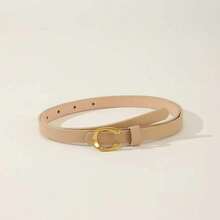 豹纹字母 U 型合金扣女士细腰带 - 适合休闲、商务、约会、派对 - 四季通用女士腰带设计师腰带女士时尚腰带黑色腰带女士腰带连衣裙腰带女式 PU 皮革 - 彩色 - 查看 7