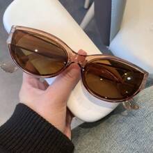 1 unisex ovaler Kunststoffrahmen Mode Brille, klassischer Boho-Stil, geeignet für Party, Sport, Ausflüge, Festivals, Reisen, Strand, Fahren, Straße, Urlaub, Sport, Angeln, Outdoor-Aktivitäten, Streetstyle Accessoires