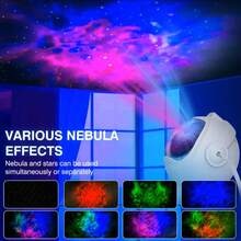 Astronaut Galactic Projector With Illuminated Moon Base, Star Effects, And Remote Control - BLANCO - View 5