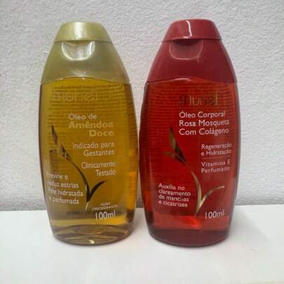 Kit 2 Óleo Corporal De Amêndoas Doce e Rosa Mosqueta 100ml - Muriel