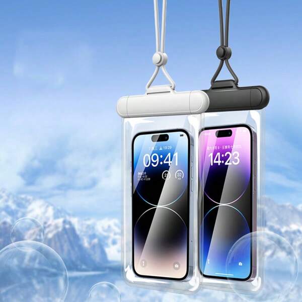 1 X Rocoren Transparent Mobile Phone Waterproof Bag, Touch Screen Waterproof Mobile Phone Case, Suitable For Swimming