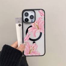 TPU + Acrylic, Magnetic, White, Transparent, Phone Case, Feeling Of A Naked Machine, Suitable For Mobile Phones, Highlights The High-End Feeling Of Apple, Send It To Family/Yourself - Black - View 2