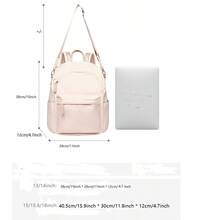 Computer Bag 13-14 Inches 15.6 Inches Student Backpack, Single Shoulder, Dual Shoulder, Three Use Bag For Women, High-End Nylon Fabric, Versatile Business Travel Backpack, Commuting Backpack - Multicolor - View 9