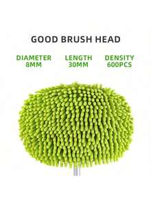 超细纤维洗车刷伸缩长柄清洁拖把-可调节长度软刷头+弯杆设计，高效洗车神器，汽车清洁刷扫帚配件