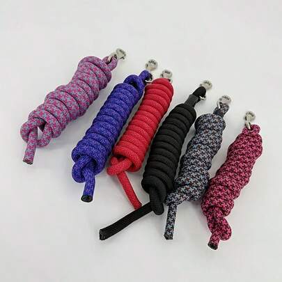 Durable Black And Red Woven Equestrian Leashes With Rotating Hooks, Sturdy, Durable And Not Easy To Break, Anti-Bite Woven Horse Ropes, Perfect For Horse Training, Suitable For All Riders, Pet Ropes, Festival Gifts, A Perfect Gift For Relatives And Friends